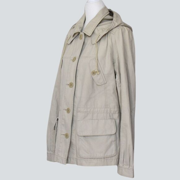 UNIQLO % 100 Cotton Hooded Drawstring Utility Jacket Size M - Picture 2 of 8